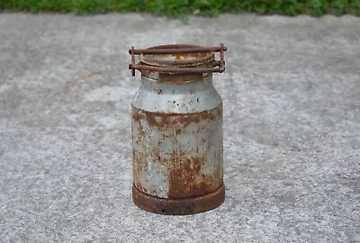 Vintage Old Steel Milk Churn Milkchurn Milking Pot 10 Ltr Churn - FREE POSTAGE • £46.95