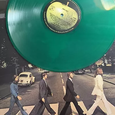 The Beatles Abbey Road Vinyl LP Vintage UK / Green Vinyl Nice! VG+ FULLY TESTED • $115