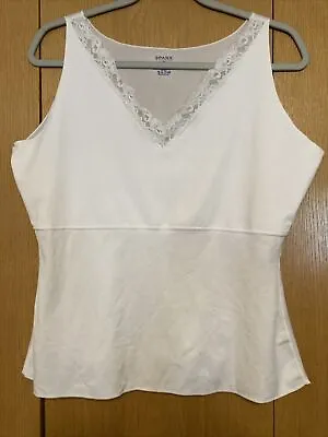 $9.99 • Buy EUC Womens Spanx By Sara Blakely Tank Top Shaping Ivory White Shape Ware Size 3X