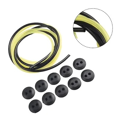 10 2-hole Fuel Tank Gasket Rubber With Fuel Line Pipe For Lawn Mower Lawn Mower • £6.52