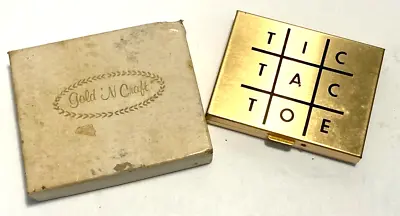 Vintage Gold 'n Craft Folding Travel Pocket  Checker & Tic Tac Toe Game • $9.95