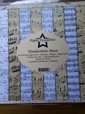 £8.99 • Buy Music 12 X12 Papers By Paper Favourites For Craft Mixed Media Papercraft