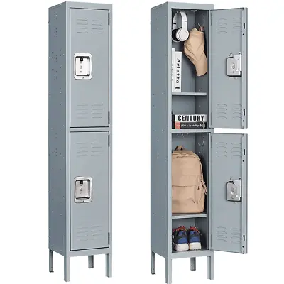 Metal Lockers Storage Cabinet W/Lock Door For Office School Gym Hotel Employees • $89.99