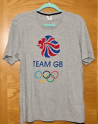 TEAM GB OFFICIAL OLYMPICS Grey T-Shirt Size Large 54  CH • £6