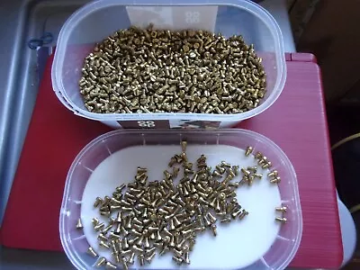£13 • Buy Meccano 100 Brushed Brass Slotted Cheese Head Bolts 6mm  - Part 37b - Excellent