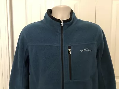 Men's Eddie Bauer Full Zip Fleece Jacket Teal Green Large D4 • $15