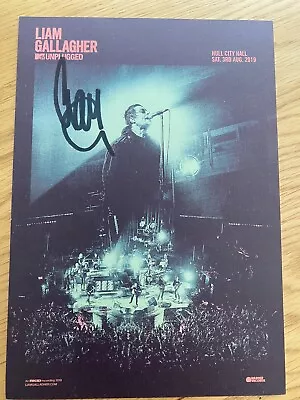 Liam Gallagher Signed MTV A5 Card • £70