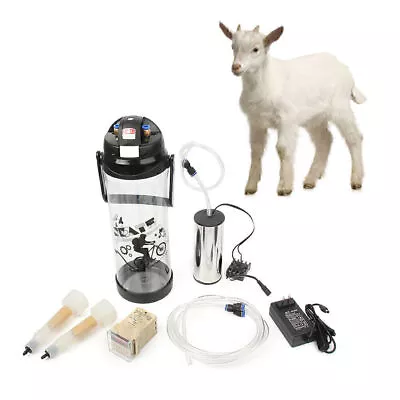 3L Barrel Milking Machine Farm Goat Milker Vacuum Pump Bucket Tank 2 Teat • $87.54