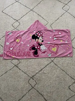 Disney Minnie Mouse Kids Hooded Bath Towel Wrap 20” X 45” • $7.99