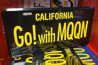 $29.98 • Buy Go With MQQN Embossed LICENSE PLATE Auto HOT ROD Gasser Drag Racing MOONeyes Vtg