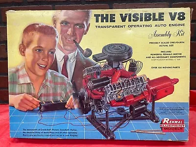 Vintage Renwal Model Kit #802:1095 The Visible V8 Engine Operating Kit BOXED • $132.50