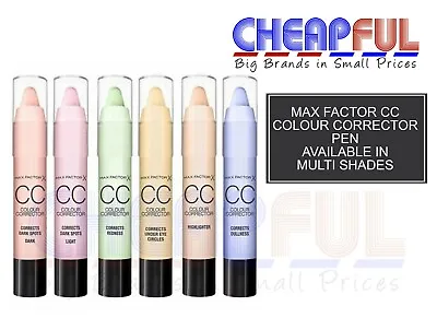 Max Factor CC Colour Corrector Pen Correcting Concealer - Multi Shade • £3.95