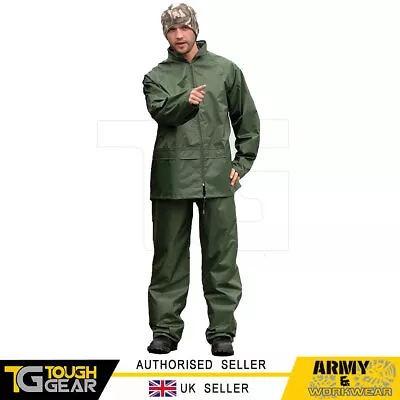 Men'S Waterproof Windproof Rain Jacket And Trousers Set Rainsuit Suit S-4XL Navy • $16.80