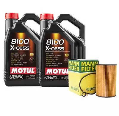 10L Motul 8100 X-CESS 5W40 Mann Filter Motor Oil Change Kit For BMW F10 F90 M5 • $108.95