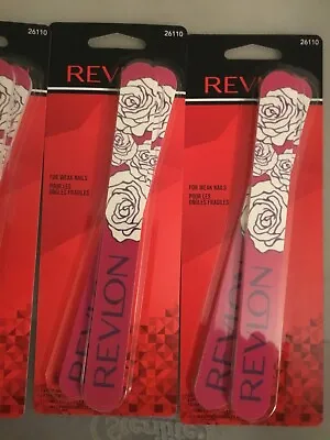 LOT OF 3  Revlon Expert Shapers Nail File For WEAK NAILS Nails EXTRA GENTLE NEW. • $25.46