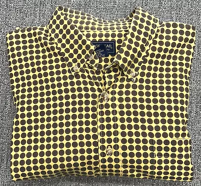 VINTAGE Duck Head Shirt Mens Large Yellow Button Down Long Sleeve • $17.42