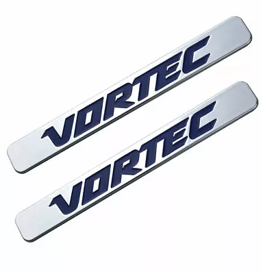 2pc New Vortec Logo Emblems Badge 3d Nameplate Decals Chrome Blue • $25.72