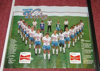 Vintage 1981 Minnesota Kicks Major League Soccer Poster • $29.99