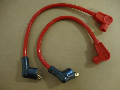 BIG DOG MOTORCYCLES 8mm RED SPARK PLUG IGNITION WIRE SET CARB MODELS 90* Boots • $39.99