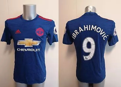 Manchester United 2016 2017 Away Shirt Adidas EPL Ibrahimovic 9 Size S • £39