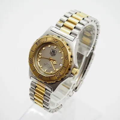 Tag Heuer Professional 3000 934.213 Watch Men Vintage Silver Gold Quartz 34mm 2 • $249