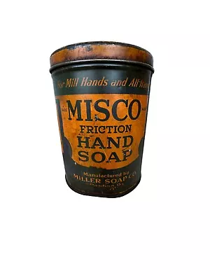 Vintage Misco Friction Hand Soap Tin Highly Collectible From Reading PA • $15.99