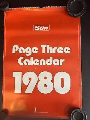 1980 Sun Page 3 Girl Calendar *joanne Latham Sally Nicholson Gillian Duxbury* • £15