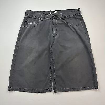 Vintage ENYCE Shorts Mens 36 Black Bermuda Baggy Hip Hop Streetwear Y2K • $24.95