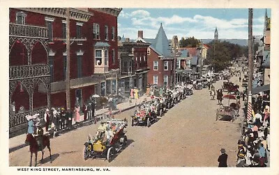 Wv~west Virginia~martinsburg~west King Street~parade~c.1930 • $14.99