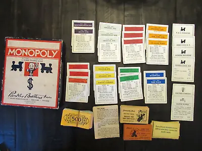 Vintage 1936 Monopoly Game - NO Board And NO Game Pcs • $9.99
