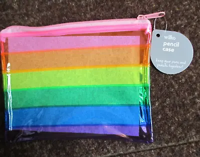 Wilko Rainbow Coloured Pencil Case New • £4.50