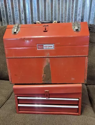 Vintage Craftsman Sears Tool Boxes Metal With Storage • $59.99