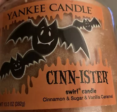 YANKEE CANDLE CINN-ISTER SWIRL  Lit Cinnamon & Sugar & Vanilla Caramel 13.5 Oz • £38.60