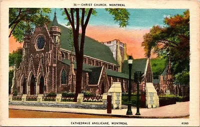 Canada Quebec Montreal Christ Church 1930-1945 Vintage Postcard • $5.49