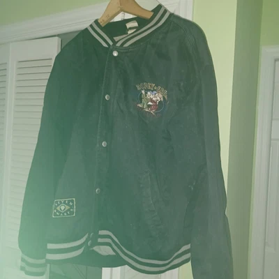 $10 • Buy Disney Snow Whites' Grumpy And Dopey Womens Large Black Nylon Jacket.