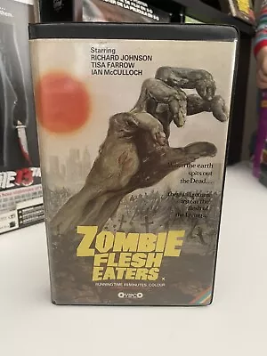 ZOMBIE FLESH EATERS Cut Version Pre Cert VHS Big Box Video Nasty DPP39 Vipco • £150