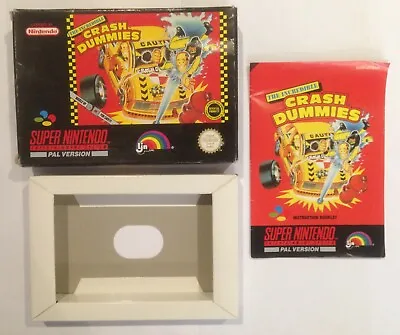 THE INCREDIBLRE CRASH DUMMIES  - Box & Manual ONLY.. For Snes Game.. • $69.50