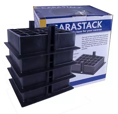 £13.95 • Buy Caravan Carastack Stacking Pads Feet Blocks Corner Steady Winder Feet - Set Of 4
