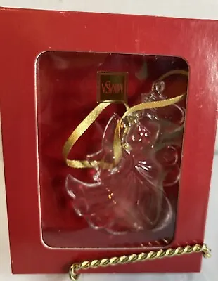 Mikasa Crystal Glass Angel With Harp Christmas Tree Ornament 3” Original Box EUC • $12