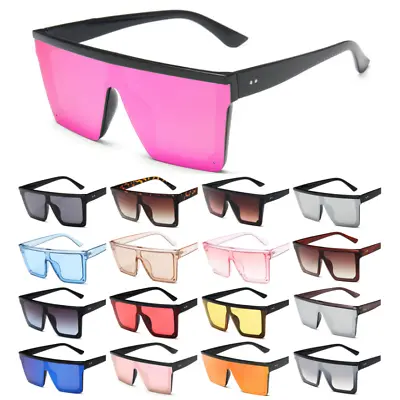 $13.19 • Buy New Style Man/Womens Ladies Sunglasses Square Oversized Luxury Flat Top Shades