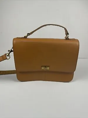 J.Crew Women's Edie Italian Leather Bag Carmel Purse • $33.99