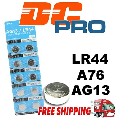 50x 30x 20x 10x LR44/AG13 Batteries A76 Alkaline Button Cell 1.5V Battery Bliste • $2.95