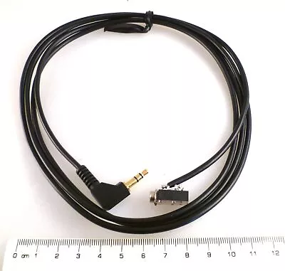 Aux Stereo 3.5mm Gold Jack Plug To Panel Socket Lead 1.5Metre OM0419B • £8
