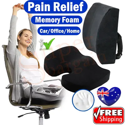 $17.90 • Buy Memory Foam Lumbar Back Pillow Support Back Cushion Home Office Car Seat Chair