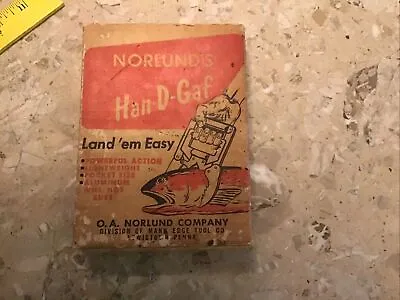 Vintage Norlund Han-D-Gaf Gaff Fishing Grabber Tool W/ Original Box • $50