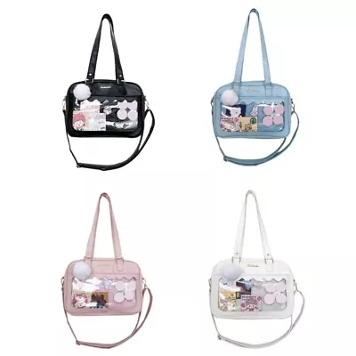Japanese JK Uniform School Handbag College Students Transparent Messenger Bag • £17.48