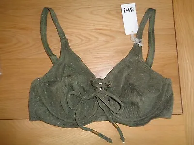 £4.99 • Buy Khaki Green, Size 34c Bikini Top By Pour Moi *new*
