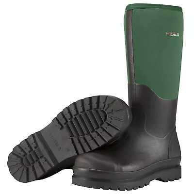 HISEA Men Neoprene Rubber Rain Boot Waterproof Hunting Fishing Garden Work Welly • $63.99