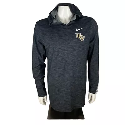 Nike Shirt Men's Small UCF Knights Pullover Long Sleeve Gray Lightweight Hooded • $22