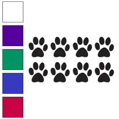 Eight Dog Paw Prints Vinyl Decal Sticker Multiple Colors & Sizes #216 • $23.95